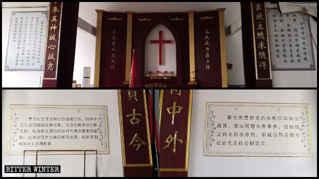 I Dieci comandamenti sono stati rimossi e in tutte le chiese cinesi sono stati sostituiti con le citazioni di Xi Jinping