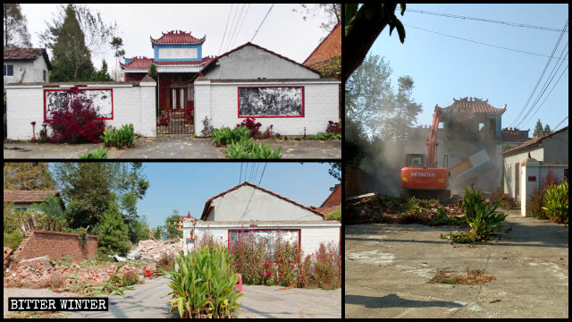Il tempio Tianfu del borgo di Xintan è stato demolito il 6 settembre