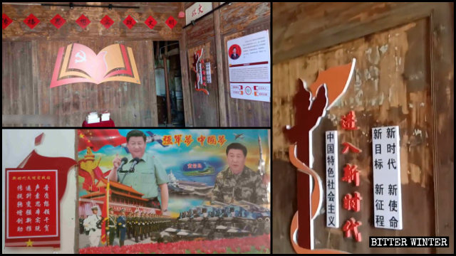 Ovunque nel centro di propaganda del villaggio di Shangzhuang sono esposti i libri e i discorsi di Xi Jinping