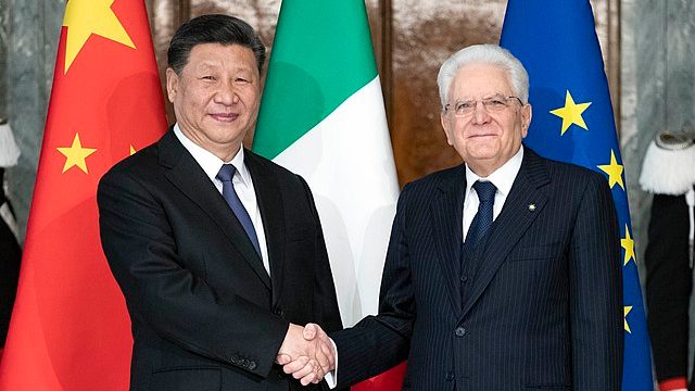 Xi Jinping in visita dal presidente della repubblica italiana