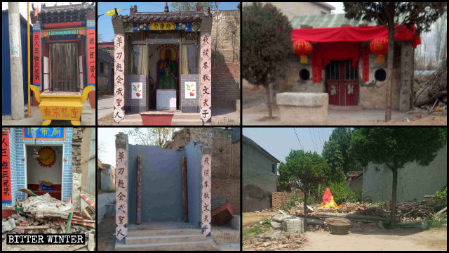Numerosi templi dedicati sono stati demoliti