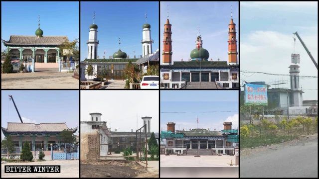 Le moschee sono state rettificate in varie località del Ningxia