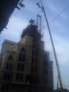 The dismantling of a cross