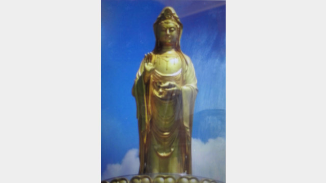 La statua di Guanyin, sul monte Santai, come appariva in origine