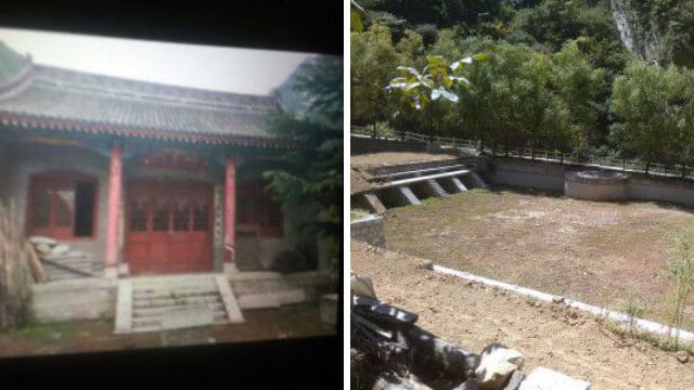 Il tempio taoista “Foresta di bambù” prima e dopo la demolizione