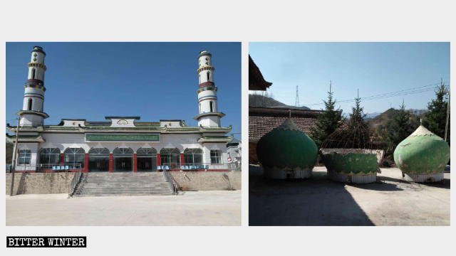I simboli islamici sono stati rimossi dalla cima della moschea