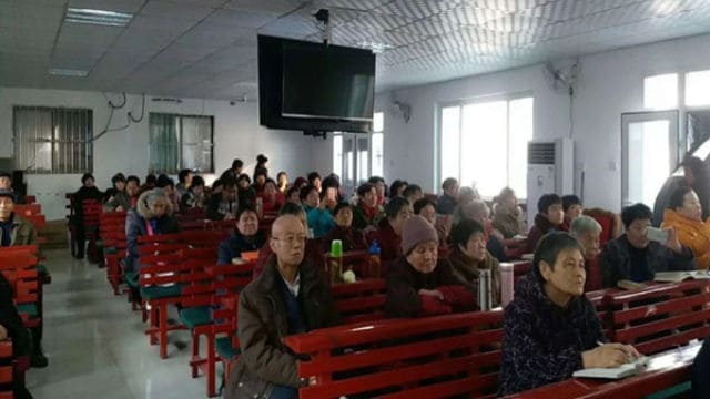 L'evento dei Quattro requisiti svoltosi il 24 gennaio alla Shengfu Christian Church, nel distretto di Lixia della città di Jinan