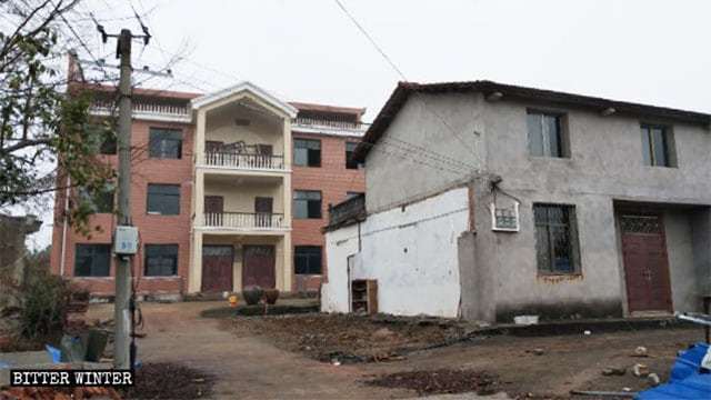 La casa di Xu Meilan dopo che la cucina è stata distrutta