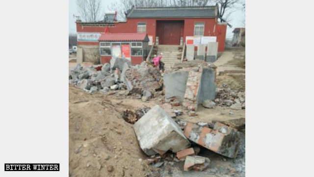 Il braciere per l’incenso del tempio di Beigongzhuang è stato distrutto