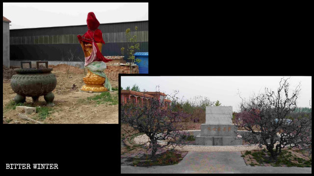 Nella città di Laoling, è stata rimossa la statua di Guanyin nel Giardino Cihang di pittura e calligrafia