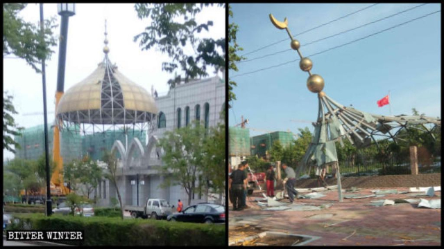 I simboli islamici sono stati eliminati dalla moschea della contea Puyang