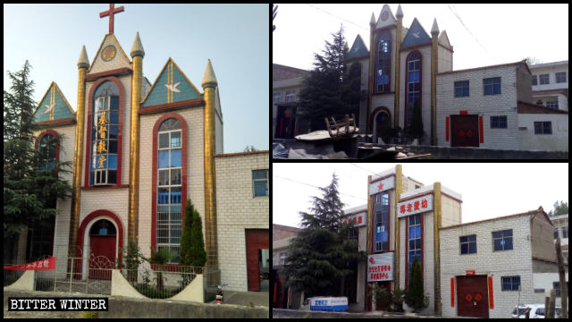 La chiesa delle Tre Autonomie nel borgo di Jinping è stata «sinizzata»