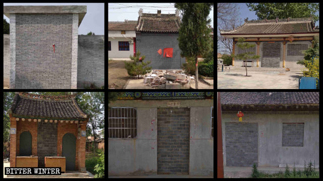 Nella municipalità di Qinghua sono stati chiusi sei templi, tra cui il palazzo Wusheng nel villaggio di Nanyang e un tempio nel villaggio di Jiaoliu