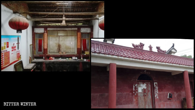 La statua buddhista è stata rimossa e il tempio di Zhujia sigillato