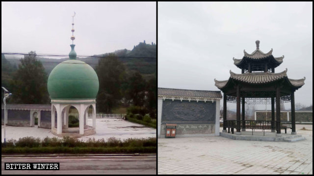 La cupola che si trovava nella piazza islamica di Dongguan è stata trasformata in un padiglione in stile cinese