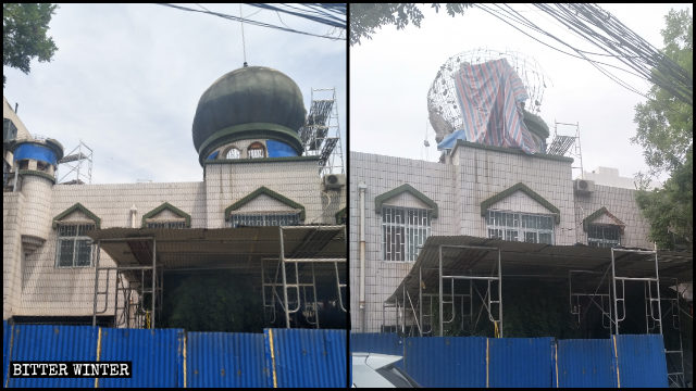 Prima dell’inizio dei Giochi delle minoranze etniche è stata smantellata la cupola della moschea nel villaggio di Duizhou