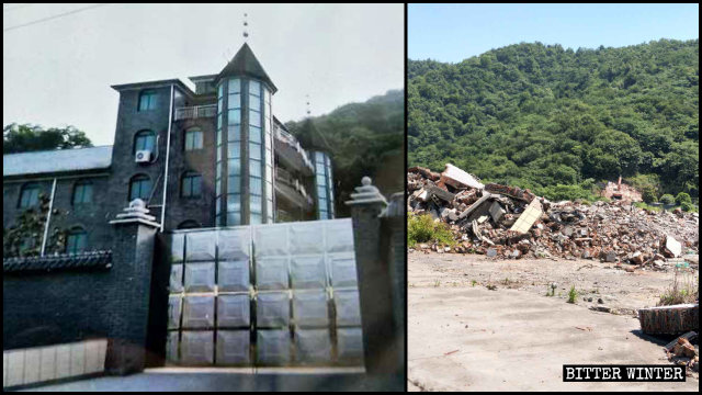 A Hangzhou, una chiesa delle Tre Autonomie è stata demolita il 12 maggio