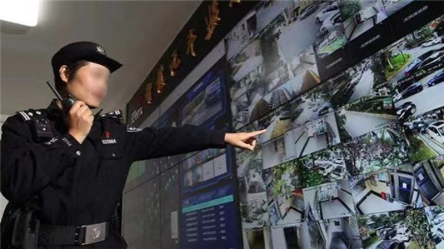 Schermata di monitoraggio di una «Comunità residenziale con sicurezza intelligente» nel distretto Changning a Shanghai
