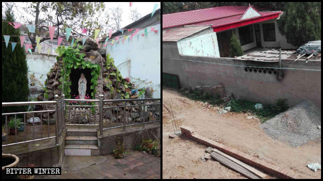 La statua della Vergine Maria che si trovava nel cortile di una chiesa cattolica della contea di Linzhang è stata distrutta per ordine dei funzionari del luogo