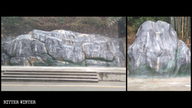 Ora le statue degli Arhat sembrano rocce