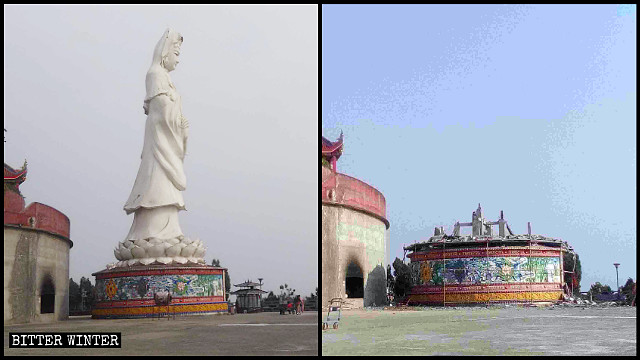 La statua della Guanyin del tempio Guanghan