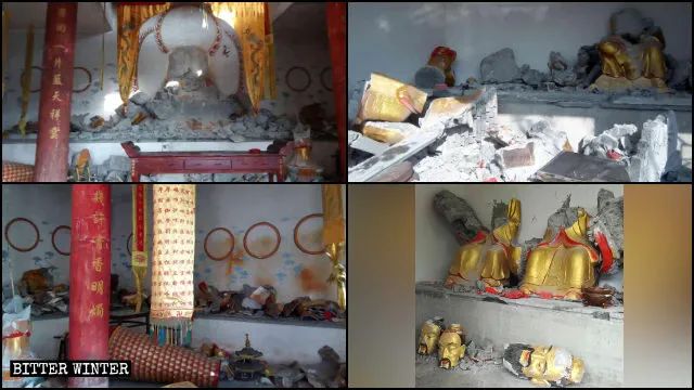 Sono state distrutte anche le statue dei Bodhisattva