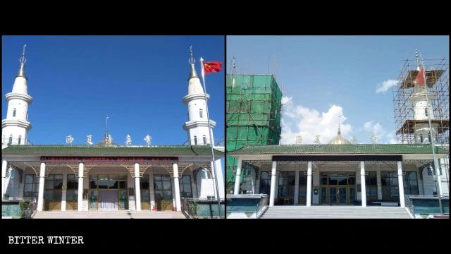 I due minareti della moschea Xixia saranno rimossi