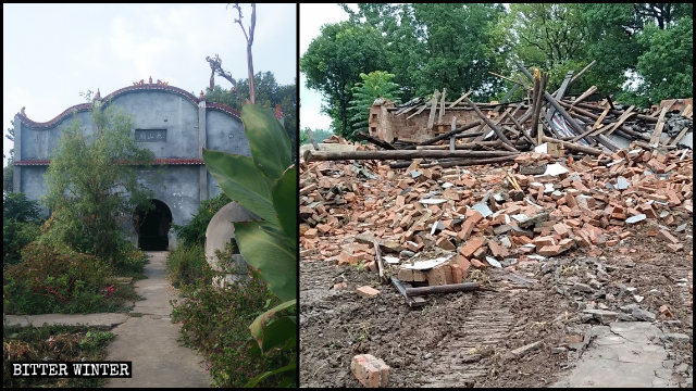 Il tempio Taishan è stato demolito in maggio